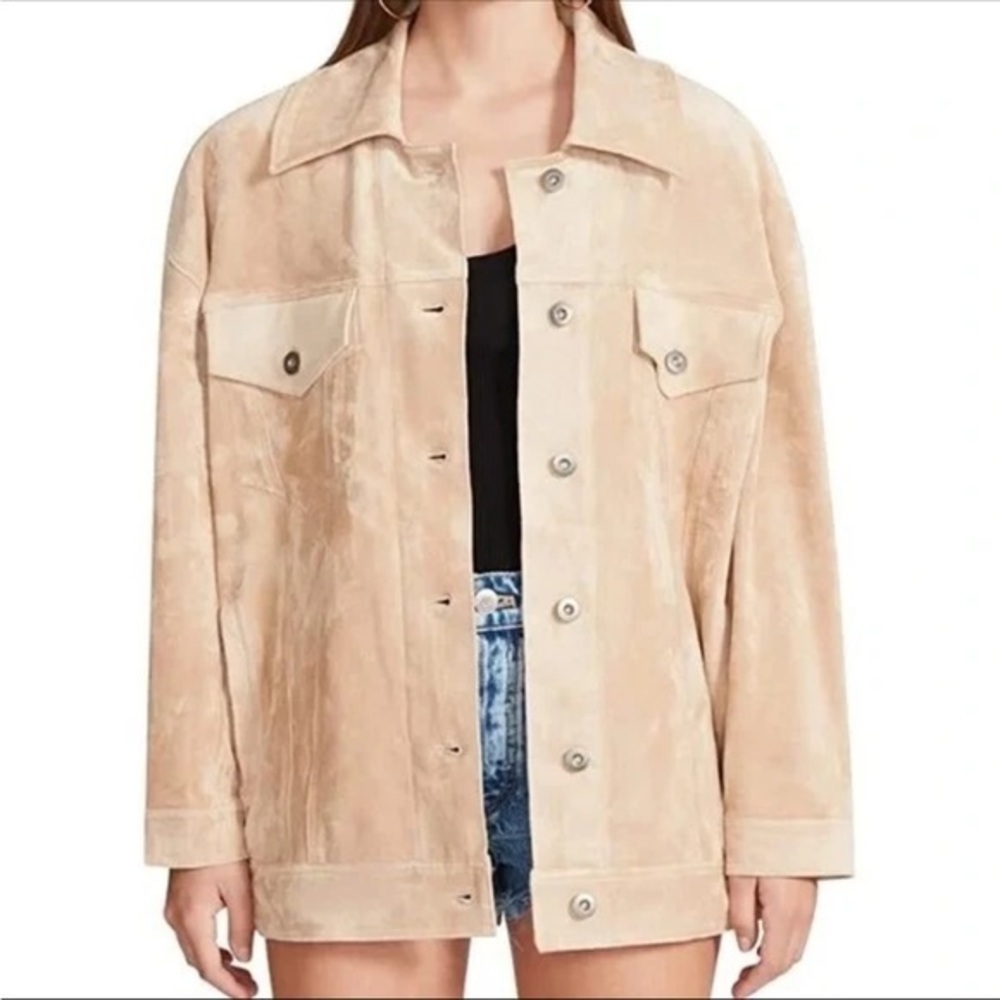 BB Dakota by Steve Madden Beige Shirt Jacket